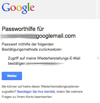 Google Passworthilfe